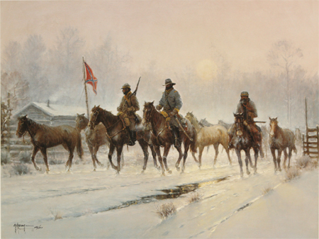 Horses for the Confederacy by artist G Harvey